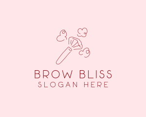 Beauty Makeup Brush Cosmetics logo design