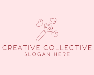 Beauty Makeup Brush Cosmetics logo design