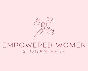 Women - Beauty Makeup Brush Cosmetics logo design