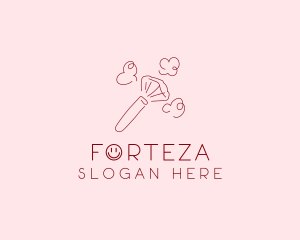 Beauty Makeup Brush Cosmetics logo design