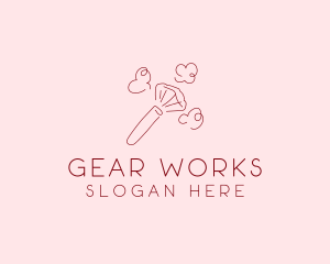 Beauty Makeup Brush Cosmetics logo design