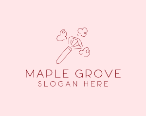 Beauty Makeup Brush Cosmetics logo design