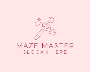 Beauty Makeup Brush Cosmetics logo design