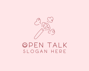 Beauty Makeup Brush Cosmetics logo design