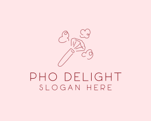 Beauty Makeup Brush Cosmetics logo design