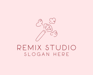 Beauty Makeup Brush Cosmetics logo design