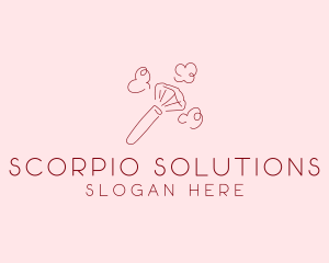 Beauty Makeup Brush Cosmetics logo design