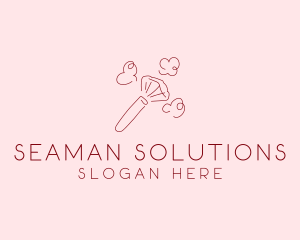 Beauty Makeup Brush Cosmetics logo design