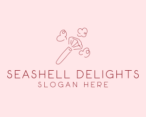 Beauty Makeup Brush Cosmetics logo design