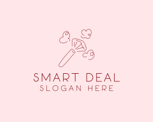 Beauty Makeup Brush Cosmetics logo design