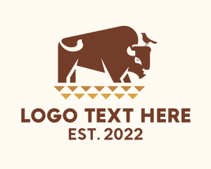 Meat - Bison Ranch Wildlife logo design