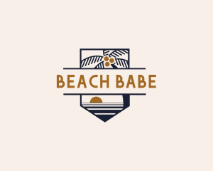 Coconut Beach Travel logo design