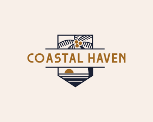 Coconut Beach Travel logo design