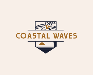 Coast - Coconut Beach Travel logo design