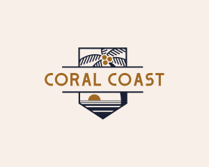 Coconut Beach Travel logo design