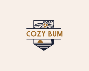 Coconut Beach Travel logo design