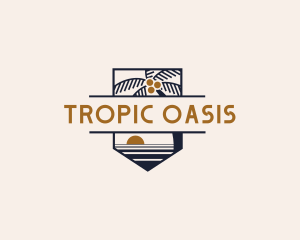 Coconut Beach Travel logo design