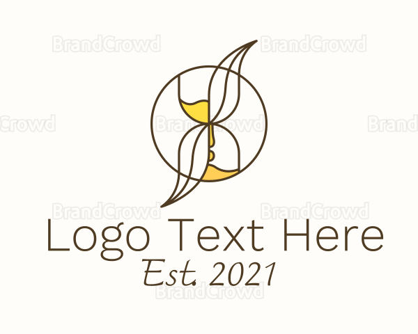 Leaf Sand Glass Logo