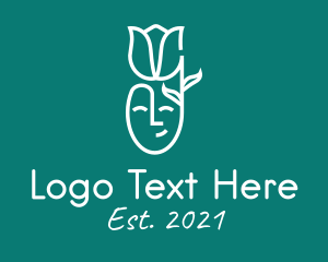 Mental Health - Minimalist Rose Face logo design