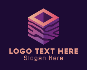 Package - 3D Gradient Cube logo design