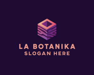 3D Gradient Cube Logo