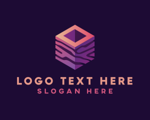 Cube - 3D Gradient Cube logo design