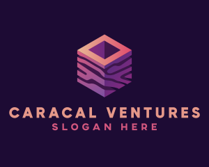 3D Gradient Cube logo design