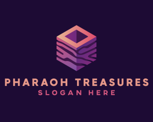 3D Gradient Cube logo design