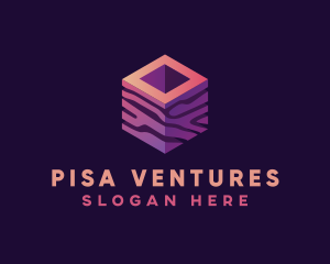 3D Gradient Cube logo design