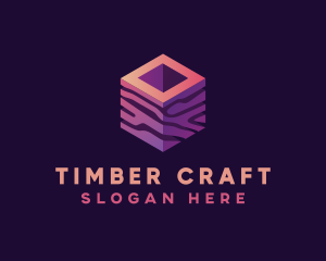 3D Gradient Cube logo design