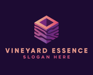 3D Gradient Cube logo design