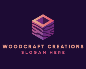 3D Gradient Cube logo design