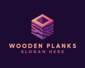 3D Gradient Cube logo design