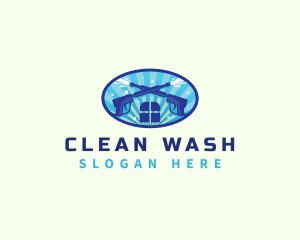 Pressure Wash Cleaning logo design