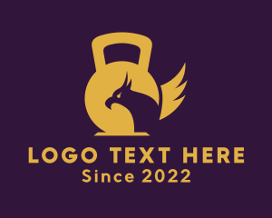Weightlifting - Gold Eagle Kettlebell logo design
