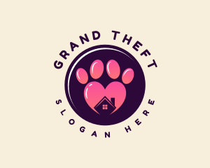Heart - Animal Pet Paw logo design