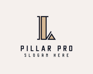 Pillar - Pillar Construction Architecture logo design