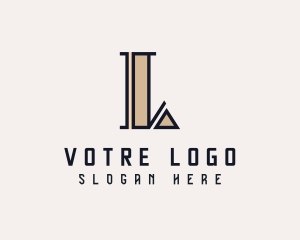 Letter L - Pillar Construction Architecture logo design