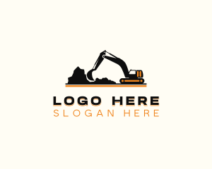 Construction - Excavator Construction Industrial logo design