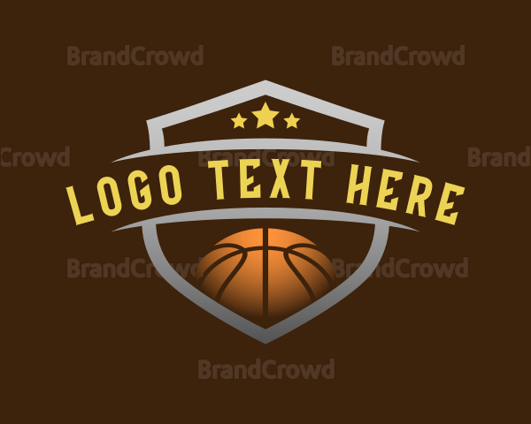 Basketball Game Shield Logo