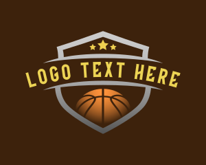 Ball - Basketball Game Shield logo design