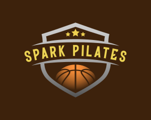 Basketball Game Shield Logo