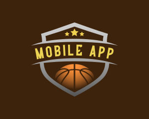 League - Basketball Game Shield logo design