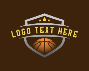 Basketball Game Shield Logo