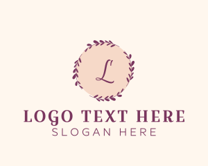 Lettering - Wreath Organic Spa logo design