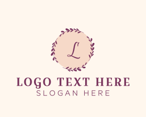 Flower Shop - Wreath Organic Spa logo design