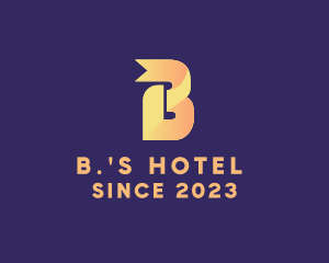 Modern Ribbon Letter B logo design