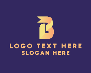Modern Ribbon Letter B Logo