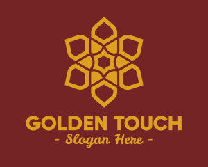 Gold - Gold Ornamental Flower logo design