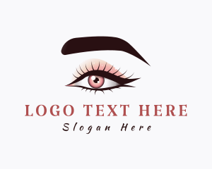Brow Lamination - Beauty Shimmer Eye Shadow logo design
